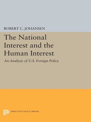 cover image of The National Interest and the Human Interest